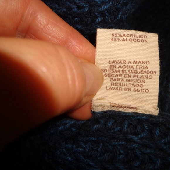 NWT Mystree Knit Tunic L V-Neck Faux Collar Long Sleeves Blue Side Slits - Picture 10 of 15